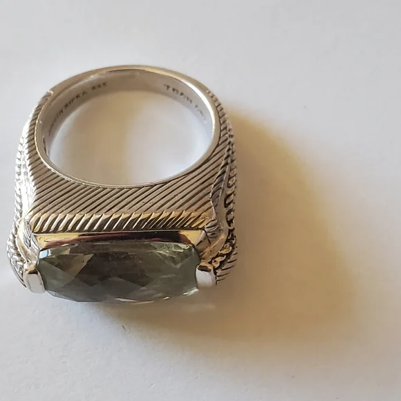 Judith Ripka Sterling Silver & Prasiolite Ring, Size 6 - Picture 2 of 13